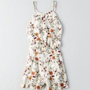 American Eagle Floral Tie Back Romper